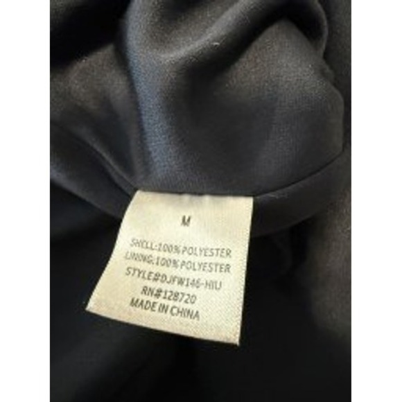 Mi Ami Francesca's Navy Blue Floral V-Neck Ruffled Maxi Dress Size Medium - Picture 4 of 9